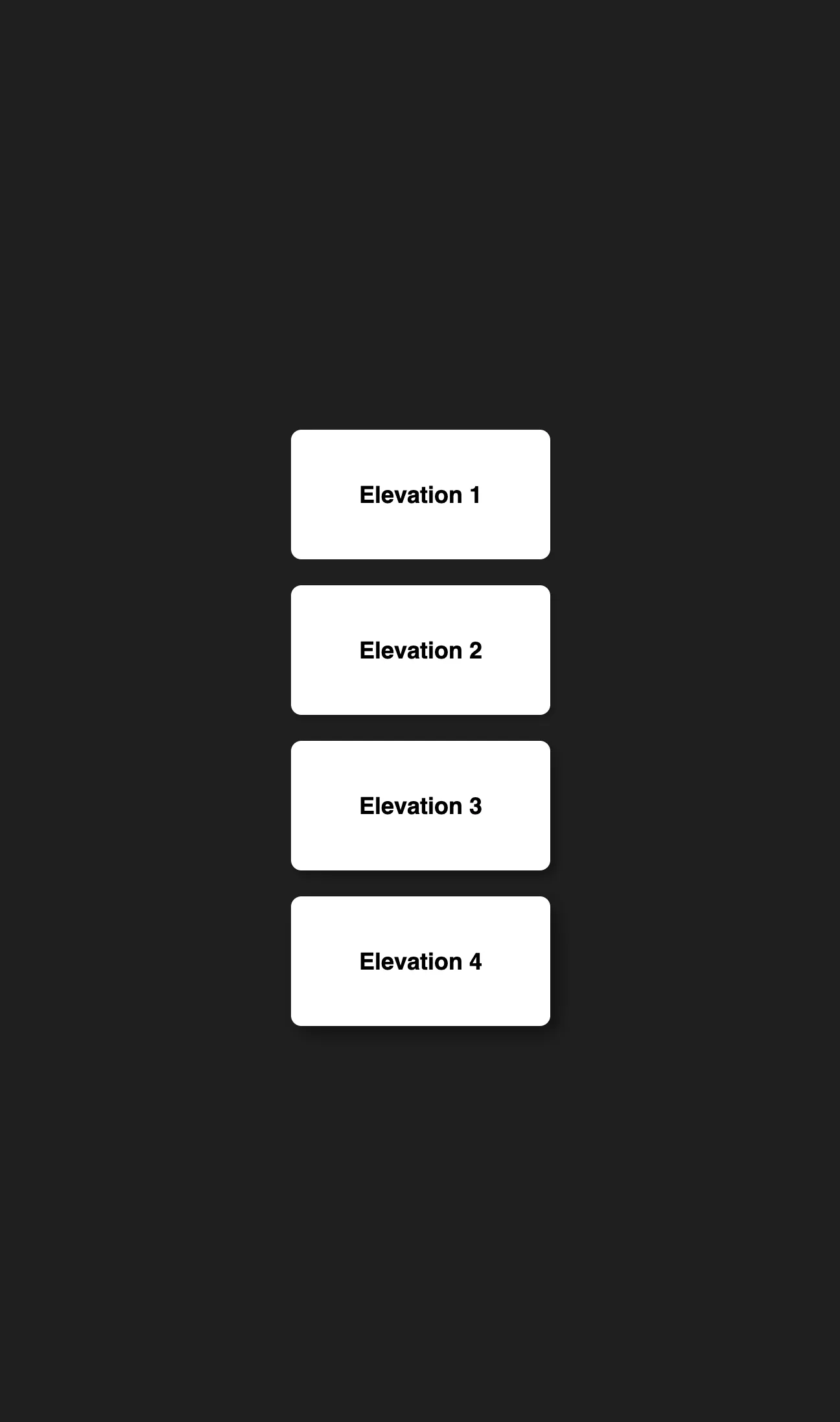 背景が灰色でのElevationの例