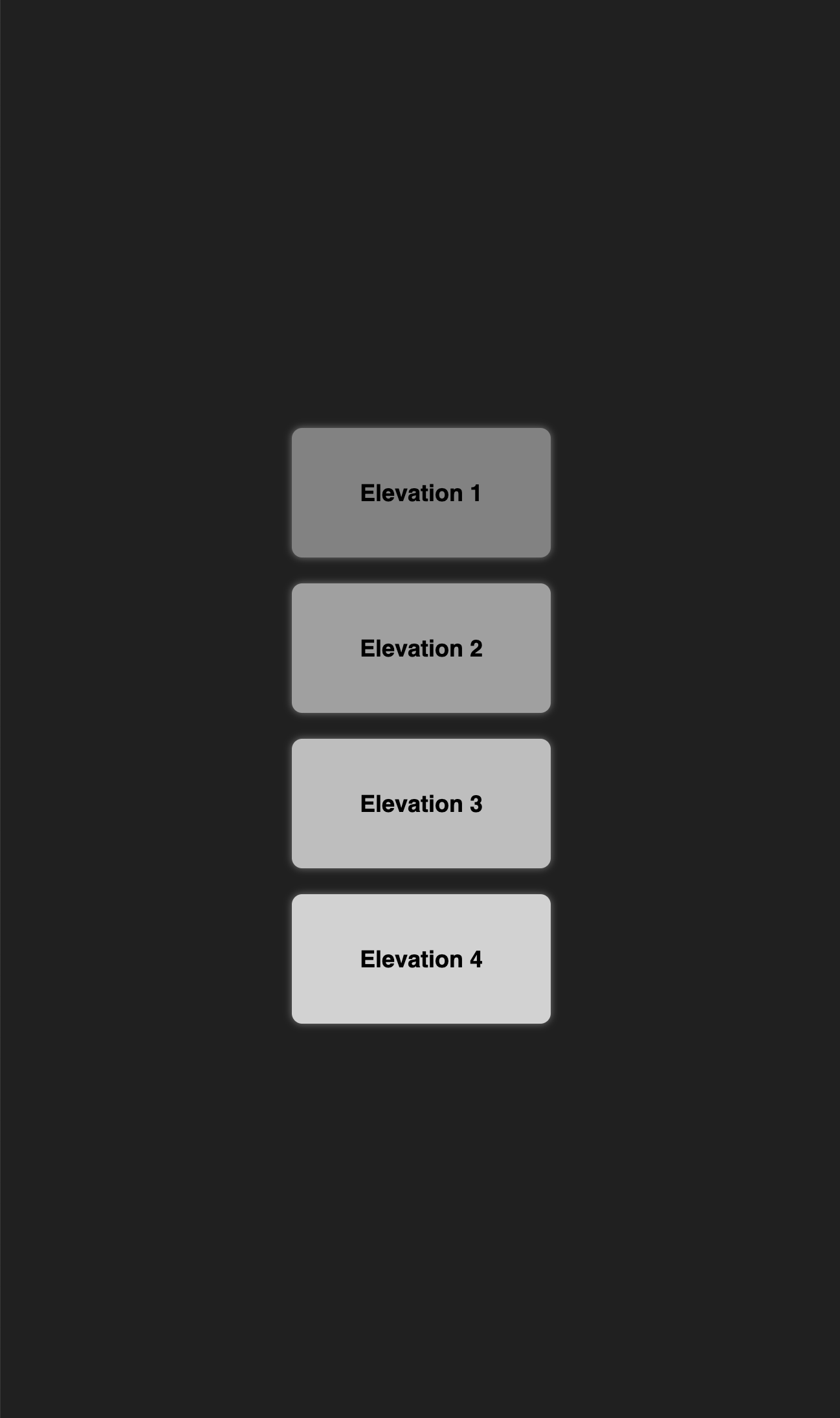 現実に即したダークモードでのElevation(改良)